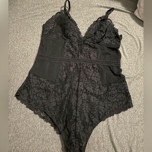Lace black body suit